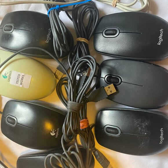 Lot of 7 Dell Optical USB Mouse All Working Good Condition - Picture 3 of 4